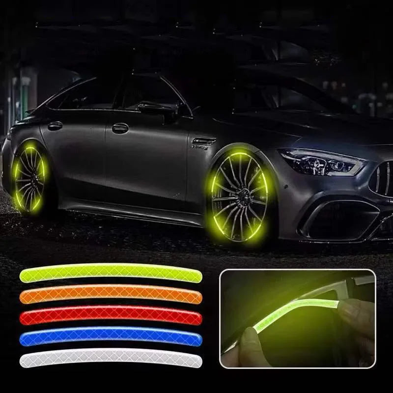 Kit de Adesivos Refletivos para Rodas Automotivas