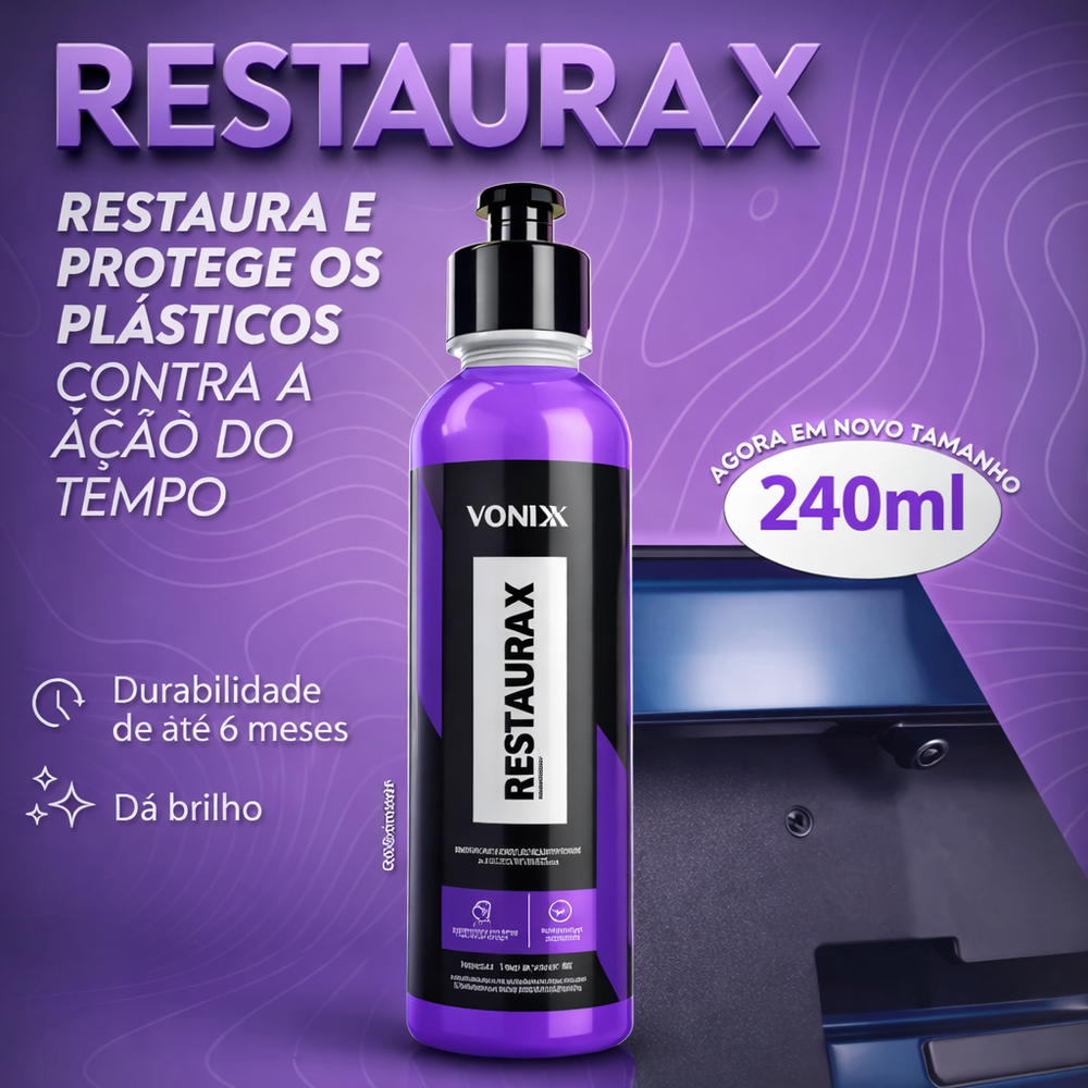 KIT Restaurax 240ml Vonixx e Aplicador de espuma zacs Restaurador e Re
